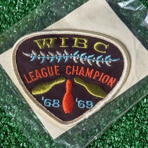 Vintage WIBC 1968-69 League Champion Embroidered Jacket Shield Patch 3x3.5 NEW